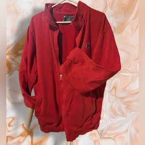 CHAMPION red zip up. EUC***